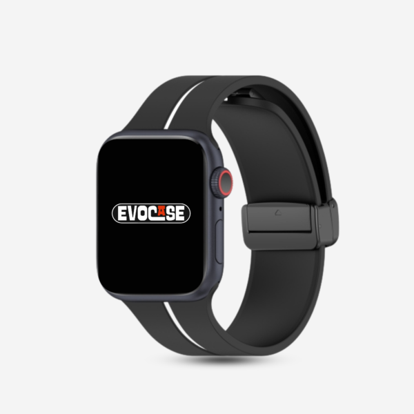 Evocase silicone apple watch straps black