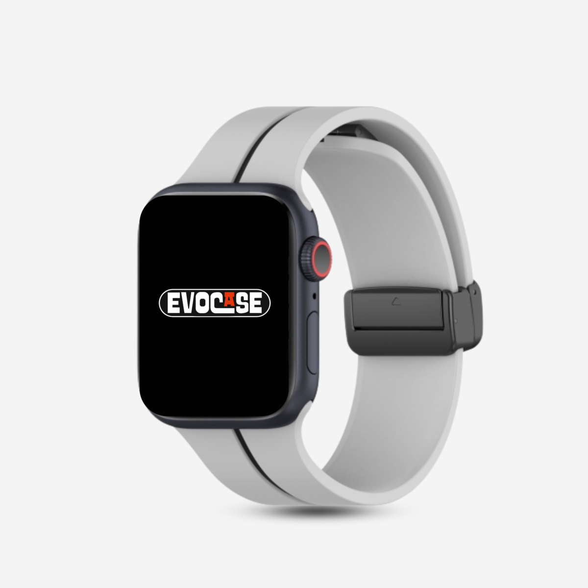 Evocase silicone apple watch straps gray