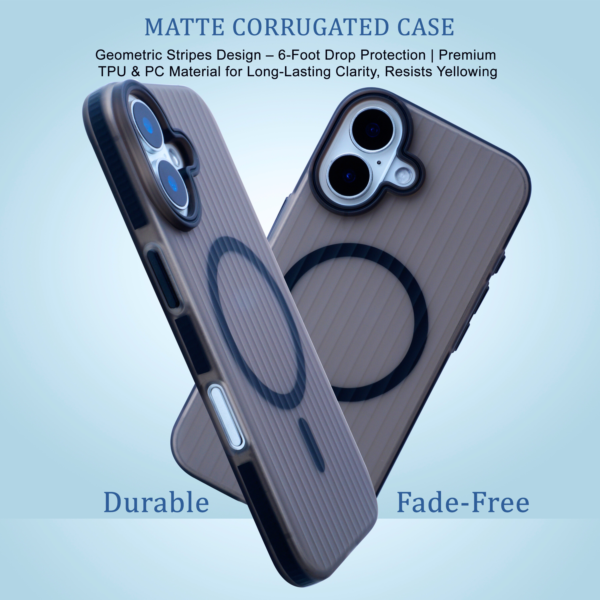 Sleek EVOCASE SlimFit Wave MagSafe iPhone 16 Case with Impact Protection