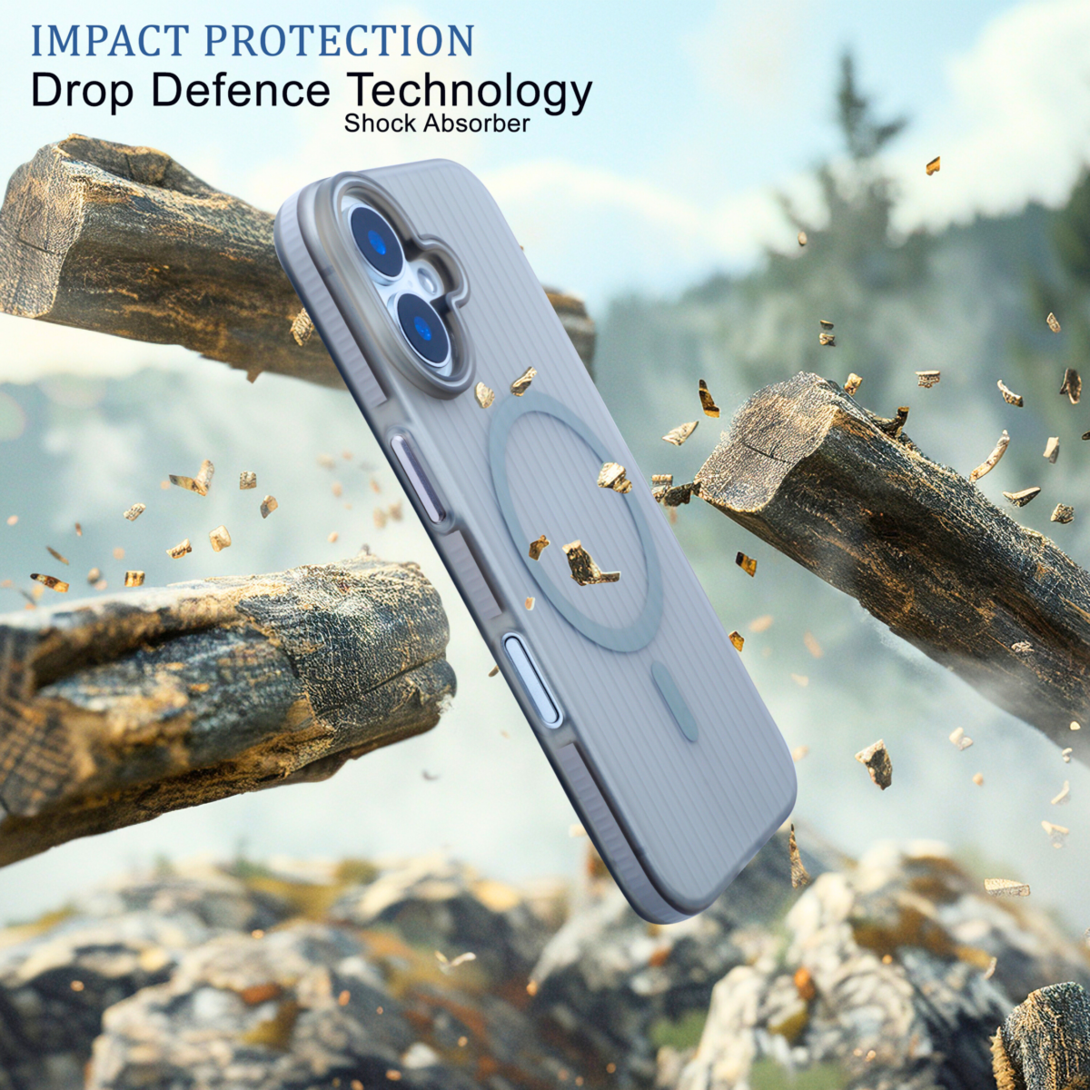 Durable Shockproof EVOCASE SlimFit iPhone 16 Case with Wireless Charging