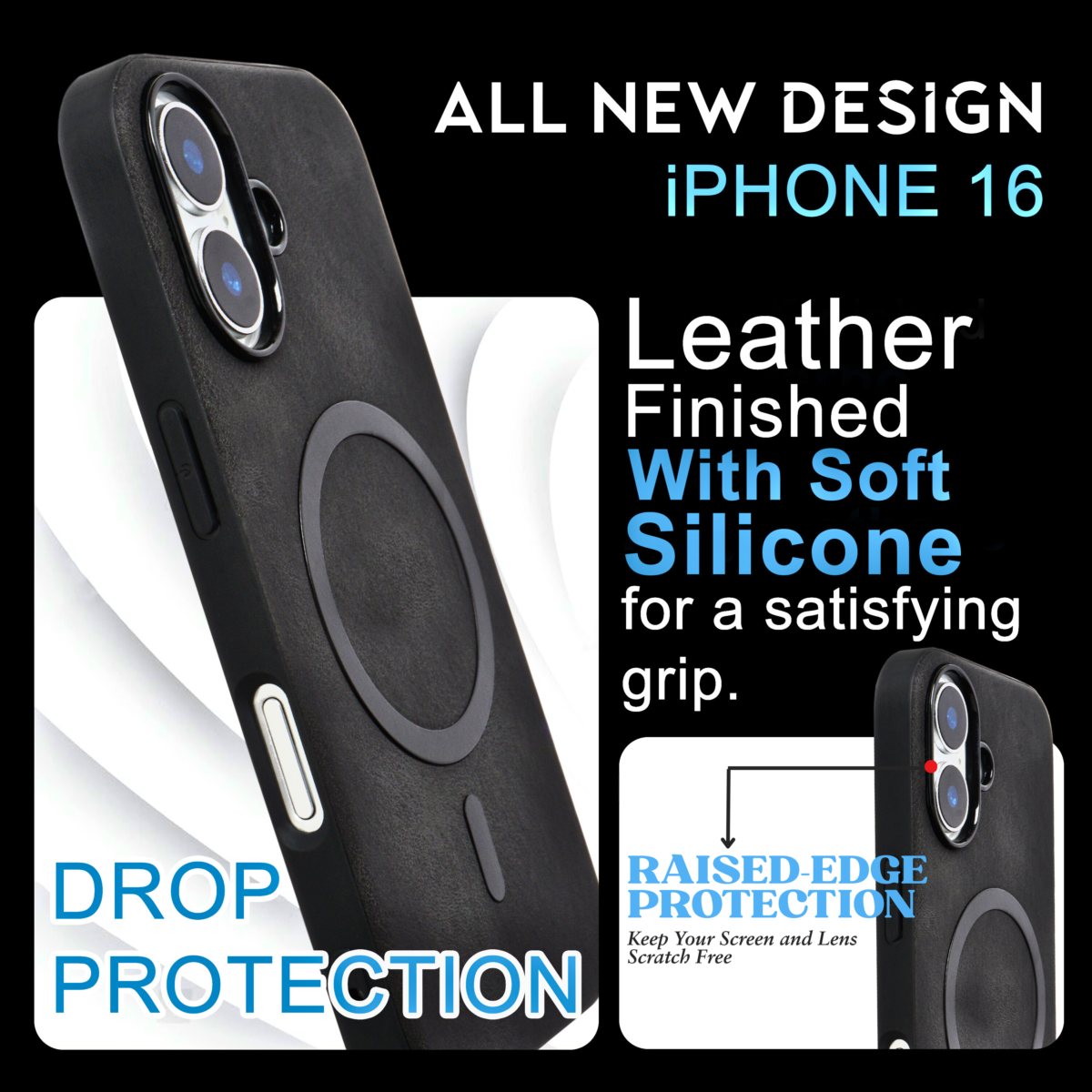 iPhone 16 Leather Case with MagSafe - EVOCASE Slimfit Design