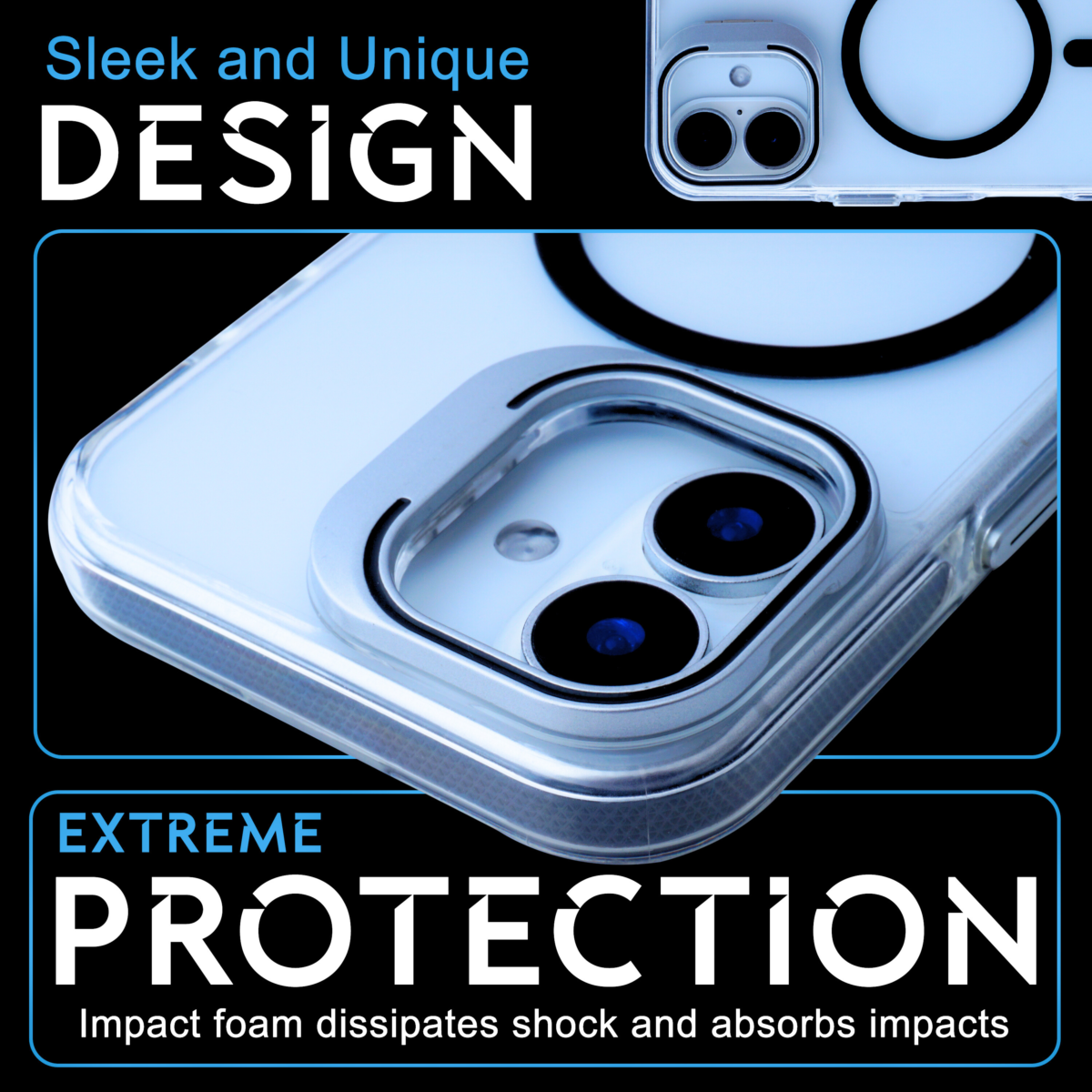 Shockproof iPhone 16 case with stand