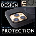 Durable EVOCASE Leather iPhone 16 Pro Case with Drop Protection
