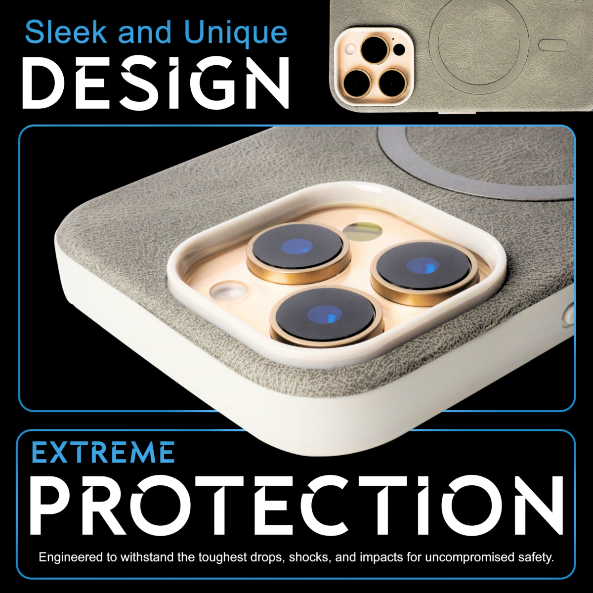 Durable EVOCASE Leather iPhone 16 Pro Case with Drop Protection