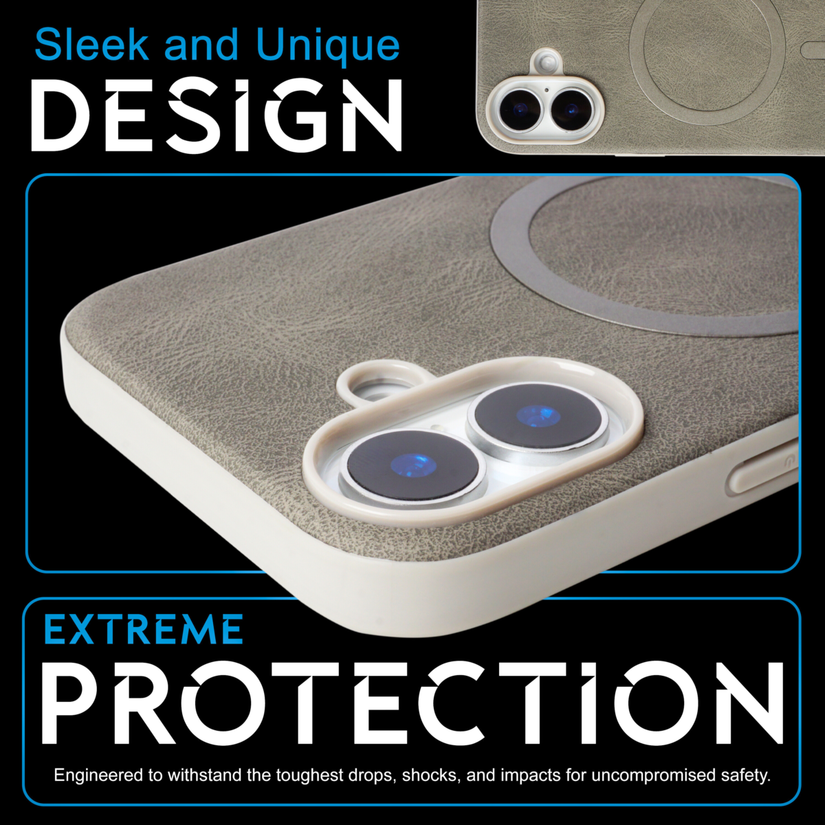 Protective EVOCASE Leather MagSafe Case for iPhone 16