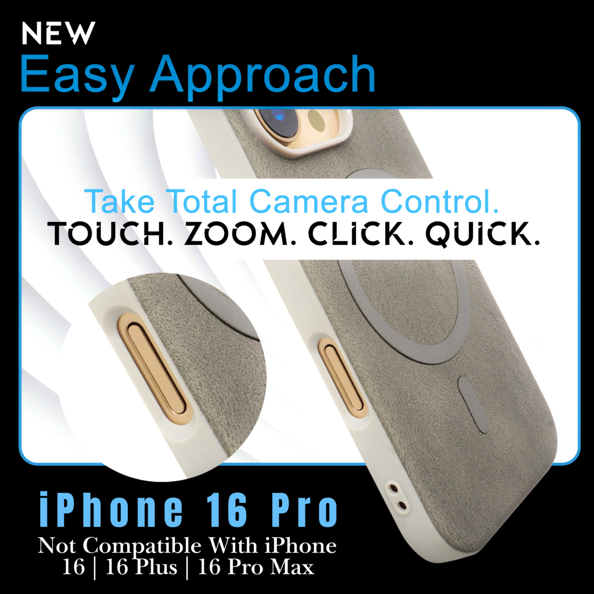 Luxury Leather iPhone 16 Pro Case with Precise Cutouts