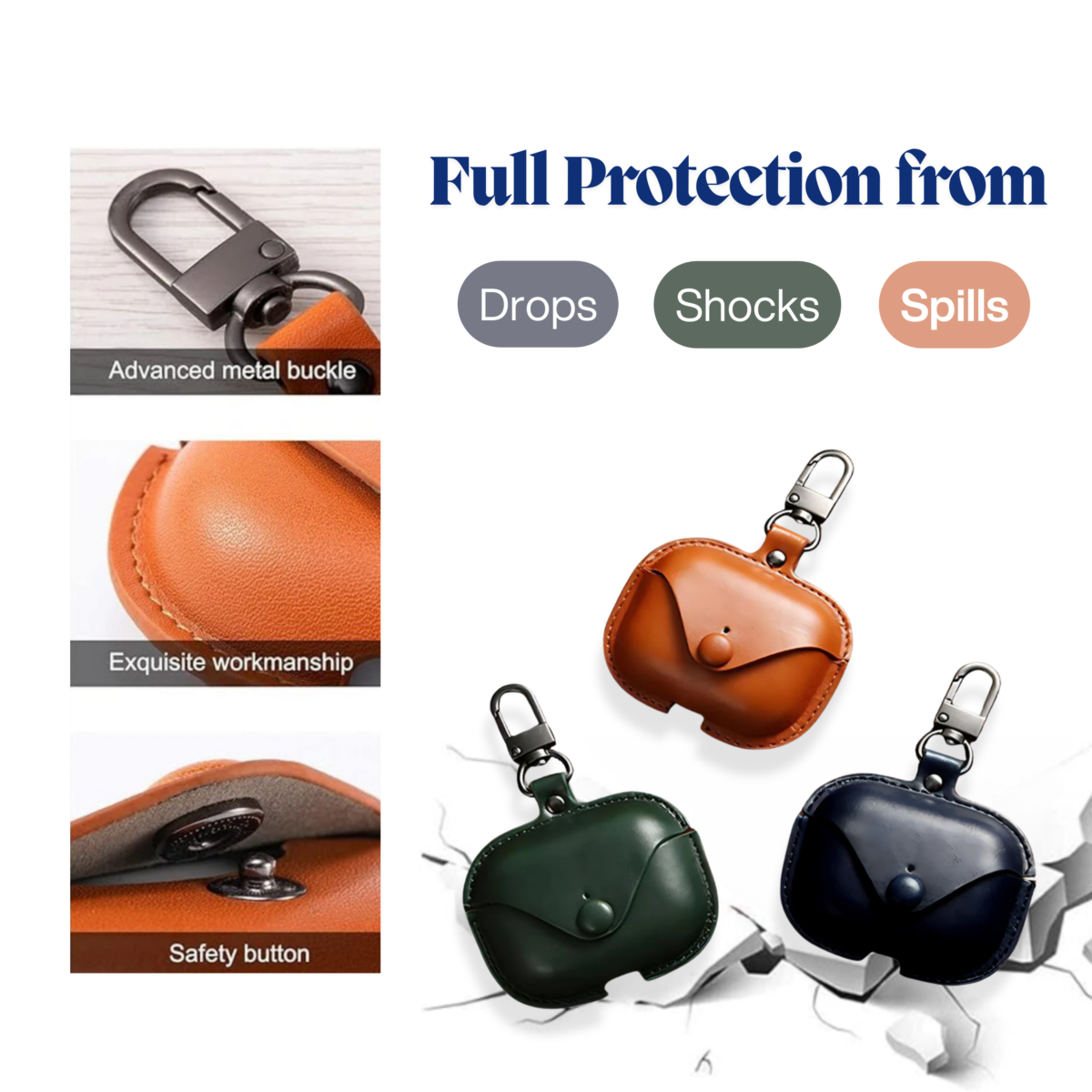 Scratch-Proof AirPods Pro Leather Cover