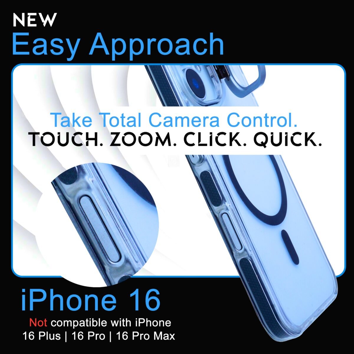 Slim and durable iPhone 16 clear case