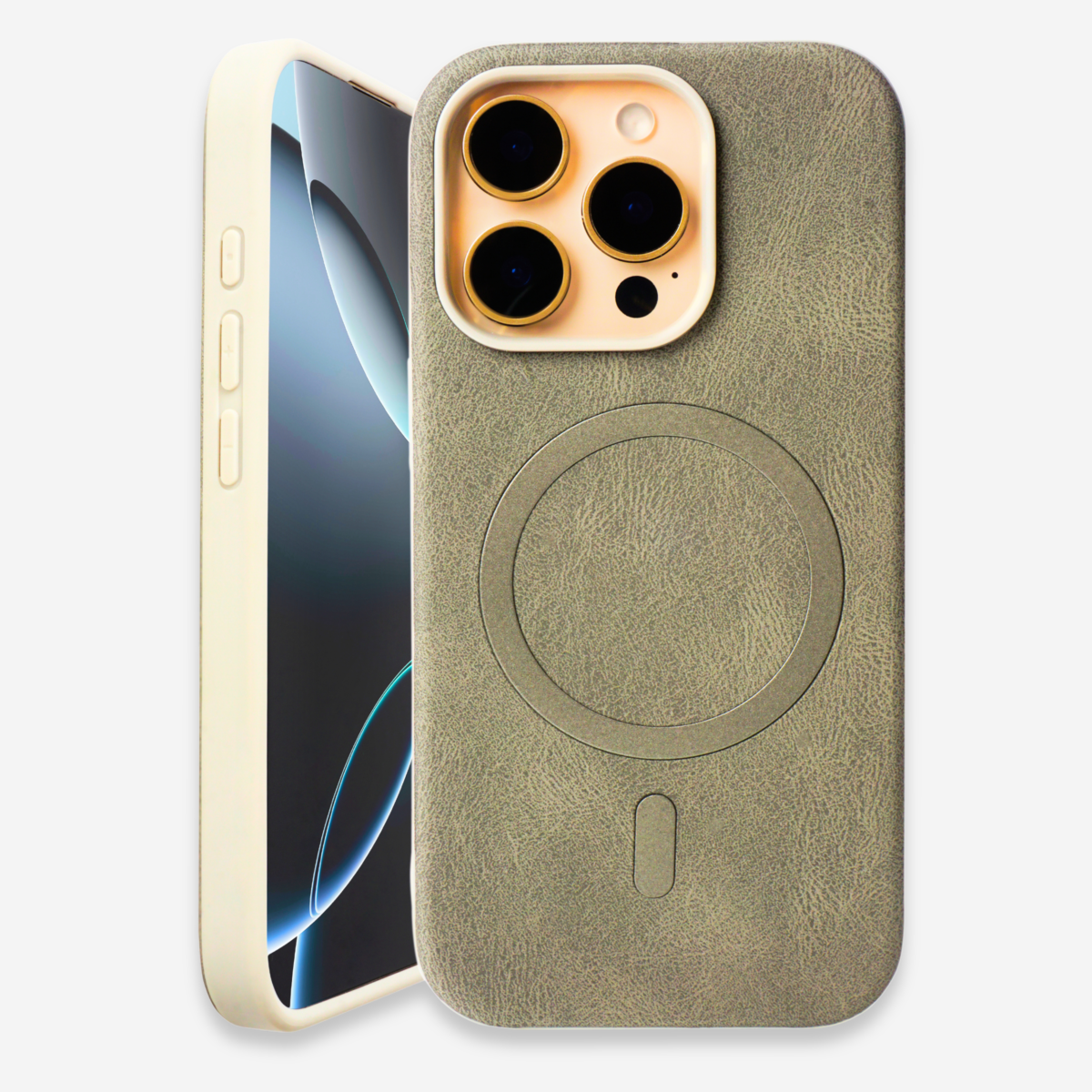 Premium Leather MagSafe iPhone 16 Pro case
