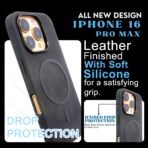 EVOCASE iPhone 16 Pro Max Leather Case with Scratch Resistance