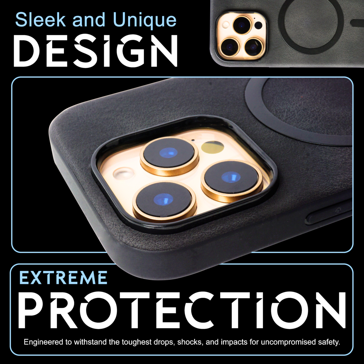 Durable EVOCASE Leather iPhone 16 Pro Max Case with Drop Protection